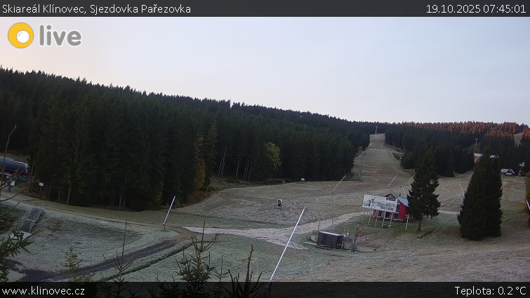 Skiareál Klínovec - Sjezdovka Pařezovka, lanovka CineStar Express - 19.10.2025 v 07:45 Skiareál Klínovec - Sjezdovka Pařezovka, lanovka CineStar Express - 19.10.2025 v 07:45