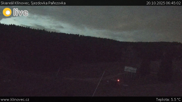 Skiareál Klínovec - Sjezdovka Pařezovka, lanovka CineStar Express - 20.10.2025 v 06:45 Skiareál Klínovec - Sjezdovka Pařezovka, lanovka CineStar Express - 20.10.2025 v 06:45