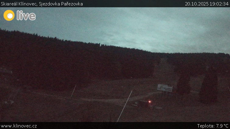 Skiareál Klínovec - Sjezdovka Pařezovka, lanovka CineStar Express - 20.10.2025 v 19:02 Skiareál Klínovec - Sjezdovka Pařezovka, lanovka CineStar Express - 20.10.2025 v 19:02