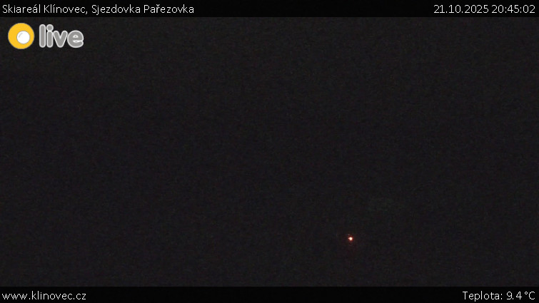 Skiareál Klínovec - Sjezdovka Pařezovka, lanovka CineStar Express - 21.10.2025 v 20:45 Skiareál Klínovec - Sjezdovka Pařezovka, lanovka CineStar Express - 21.10.2025 v 20:45