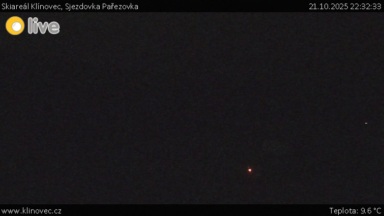 Skiareál Klínovec - Sjezdovka Pařezovka, lanovka CineStar Express - 21.10.2025 v 22:32 Skiareál Klínovec - Sjezdovka Pařezovka, lanovka CineStar Express - 21.10.2025 v 22:32