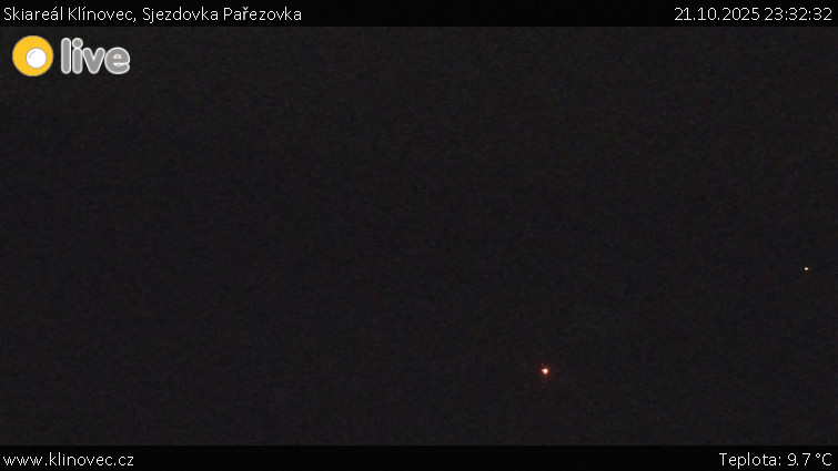 Skiareál Klínovec - Sjezdovka Pařezovka, lanovka CineStar Express - 21.10.2025 v 23:32 Skiareál Klínovec - Sjezdovka Pařezovka, lanovka CineStar Express - 21.10.2025 v 23:32