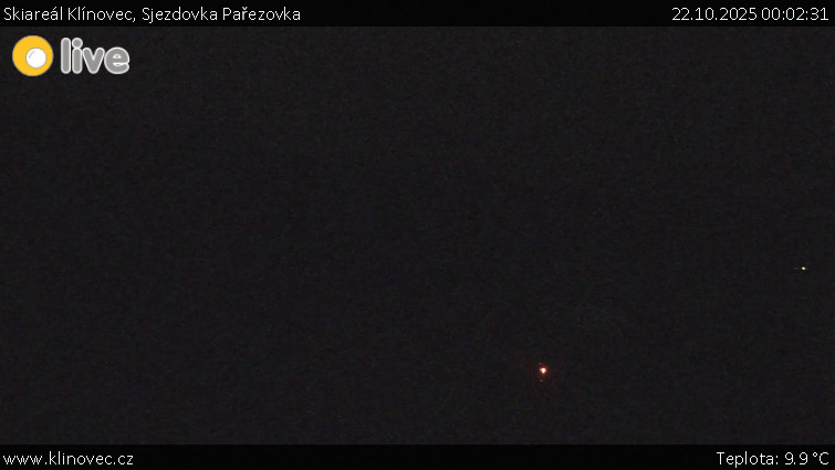 Skiareál Klínovec - Sjezdovka Pařezovka, lanovka CineStar Express - 22.10.2025 v 00:02 Skiareál Klínovec - Sjezdovka Pařezovka, lanovka CineStar Express - 22.10.2025 v 00:02