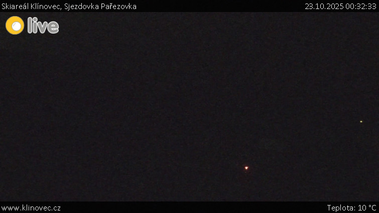 Skiareál Klínovec - Sjezdovka Pařezovka, lanovka CineStar Express - 23.10.2025 v 00:32 Skiareál Klínovec - Sjezdovka Pařezovka, lanovka CineStar Express - 23.10.2025 v 00:32