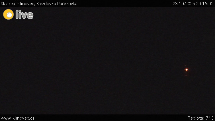 Skiareál Klínovec - Sjezdovka Pařezovka, lanovka CineStar Express - 23.10.2025 v 20:15 Skiareál Klínovec - Sjezdovka Pařezovka, lanovka CineStar Express - 23.10.2025 v 20:15