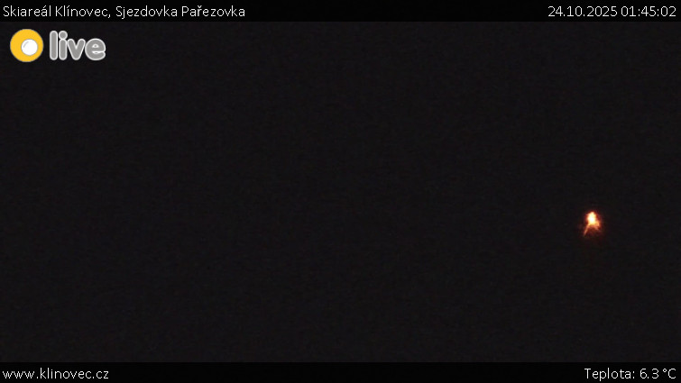 Skiareál Klínovec - Sjezdovka Pařezovka, lanovka CineStar Express - 24.10.2025 v 01:45 Skiareál Klínovec - Sjezdovka Pařezovka, lanovka CineStar Express - 24.10.2025 v 01:45