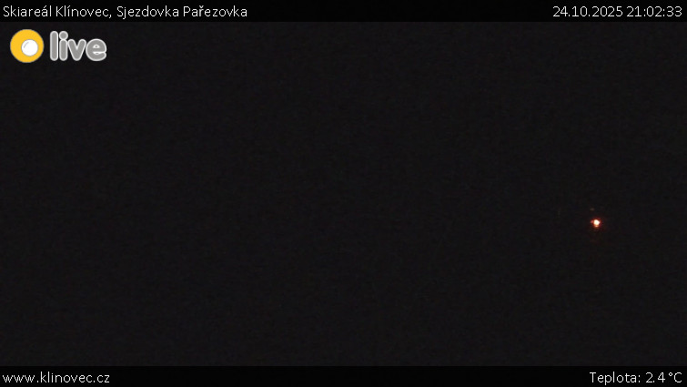 Skiareál Klínovec - Sjezdovka Pařezovka, lanovka CineStar Express - 24.10.2025 v 21:02 Skiareál Klínovec - Sjezdovka Pařezovka, lanovka CineStar Express - 24.10.2025 v 21:02