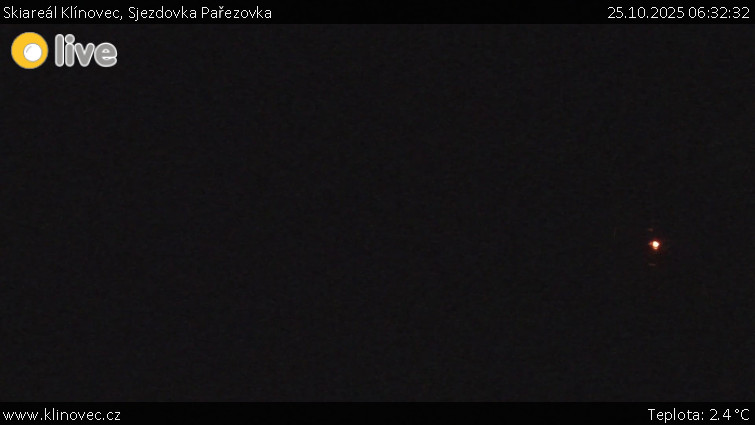 Skiareál Klínovec - Sjezdovka Pařezovka, lanovka CineStar Express - 25.10.2025 v 06:32 Skiareál Klínovec - Sjezdovka Pařezovka, lanovka CineStar Express - 25.10.2025 v 06:32