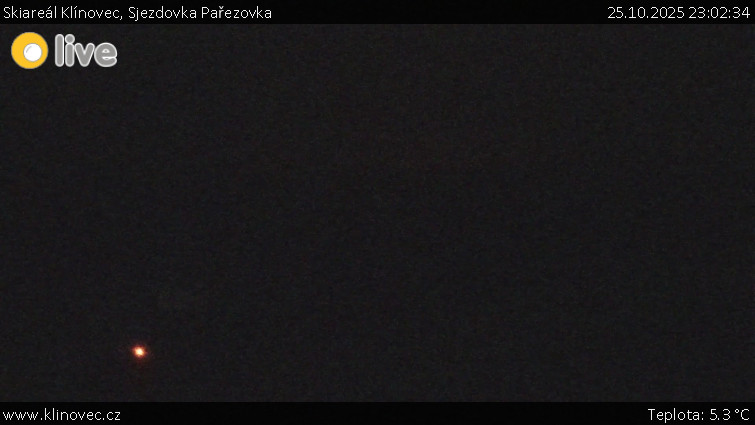 Skiareál Klínovec - Sjezdovka Pařezovka, lanovka CineStar Express - 25.10.2025 v 23:02 Skiareál Klínovec - Sjezdovka Pařezovka, lanovka CineStar Express - 25.10.2025 v 23:02