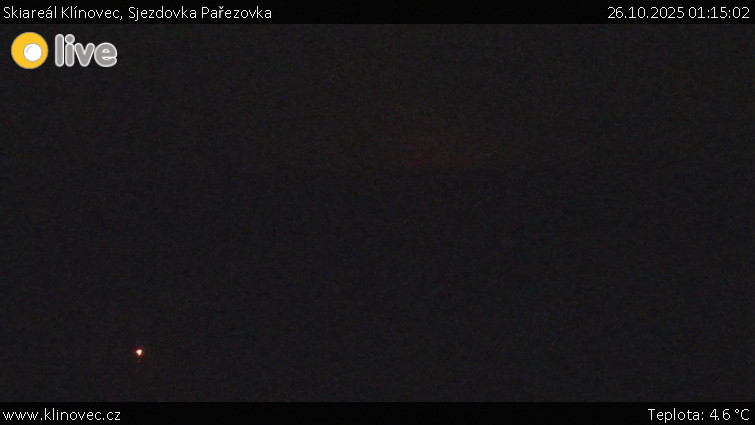Skiareál Klínovec - Sjezdovka Pařezovka, lanovka CineStar Express - 26.10.2025 v 01:15 Skiareál Klínovec - Sjezdovka Pařezovka, lanovka CineStar Express - 26.10.2025 v 01:15