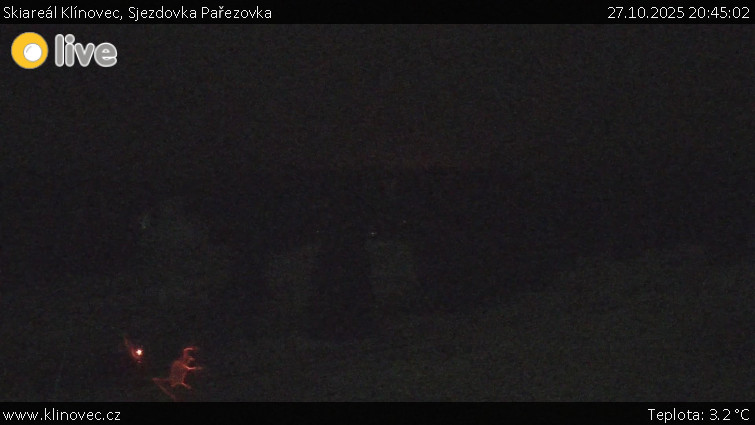 Skiareál Klínovec - Sjezdovka Pařezovka, lanovka CineStar Express - 27.10.2025 v 20:45 Skiareál Klínovec - Sjezdovka Pařezovka, lanovka CineStar Express - 27.10.2025 v 20:45