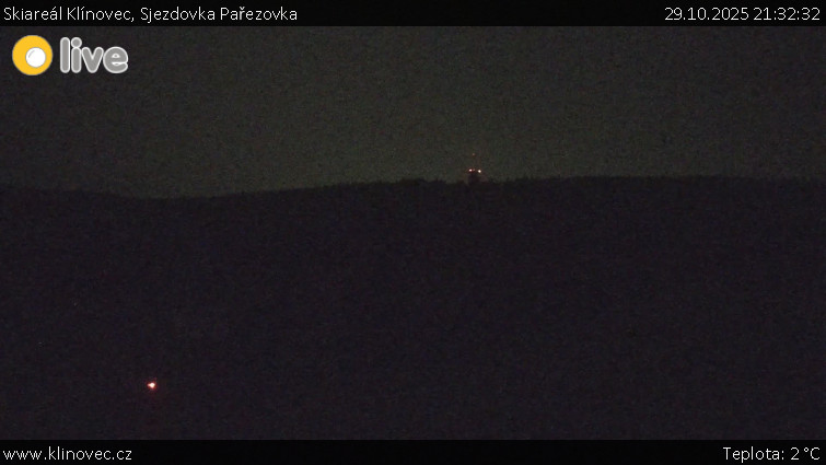 Skiareál Klínovec - Sjezdovka Pařezovka, lanovka CineStar Express - 29.10.2025 v 21:32 Skiareál Klínovec - Sjezdovka Pařezovka, lanovka CineStar Express - 29.10.2025 v 21:32