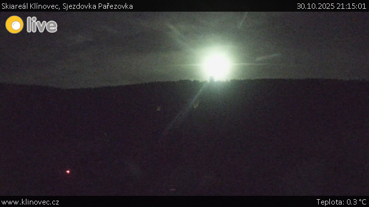 Skiareál Klínovec - Sjezdovka Pařezovka, lanovka CineStar Express - 30.10.2025 v 21:15 Skiareál Klínovec - Sjezdovka Pařezovka, lanovka CineStar Express - 30.10.2025 v 21:15