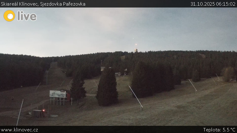 Skiareál Klínovec - Sjezdovka Pařezovka, lanovka CineStar Express - 31.10.2025 v 06:15 Skiareál Klínovec - Sjezdovka Pařezovka, lanovka CineStar Express - 31.10.2025 v 06:15