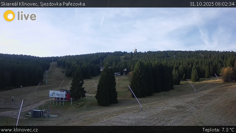 Skiareál Klínovec - Sjezdovka Pařezovka, lanovka CineStar Express - 31.10.2025 v 08:02 Skiareál Klínovec - Sjezdovka Pařezovka, lanovka CineStar Express - 31.10.2025 v 08:02