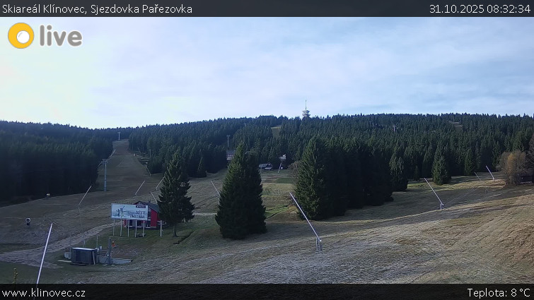 Skiareál Klínovec - Sjezdovka Pařezovka, lanovka CineStar Express - 31.10.2025 v 08:32 Skiareál Klínovec - Sjezdovka Pařezovka, lanovka CineStar Express - 31.10.2025 v 08:32