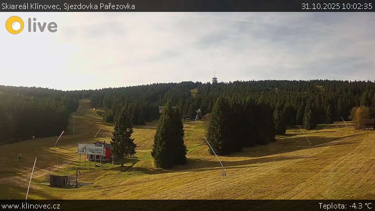 Skiareál Klínovec - Sjezdovka Pařezovka, lanovka CineStar Express - 31.10.2025 v 10:02 Skiareál Klínovec - Sjezdovka Pařezovka, lanovka CineStar Express - 31.10.2025 v 10:02