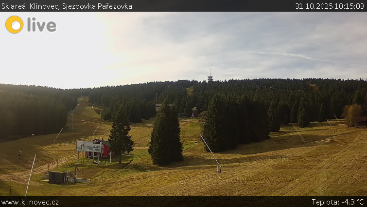 Skiareál Klínovec - Sjezdovka Pařezovka, lanovka CineStar Express - 31.10.2025 v 10:15 Skiareál Klínovec - Sjezdovka Pařezovka, lanovka CineStar Express - 31.10.2025 v 10:15