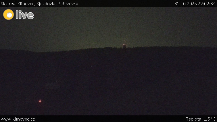 Skiareál Klínovec - Sjezdovka Pařezovka, lanovka CineStar Express - 31.10.2025 v 22:02 Skiareál Klínovec - Sjezdovka Pařezovka, lanovka CineStar Express - 31.10.2025 v 22:02