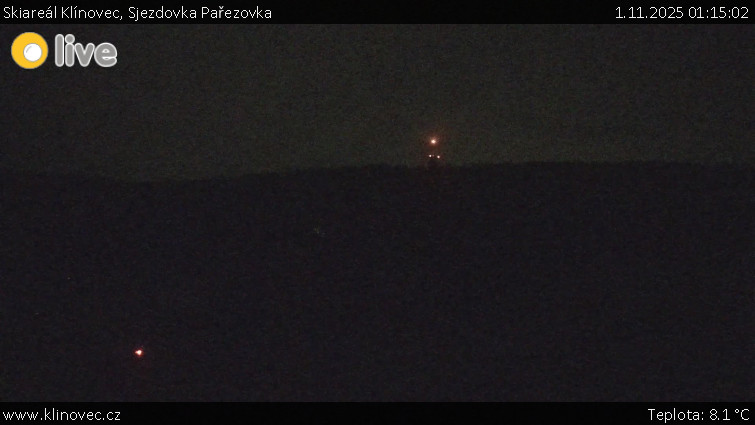 Skiareál Klínovec - Sjezdovka Pařezovka, lanovka CineStar Express - 1.11.2025 v 01:15 Skiareál Klínovec - Sjezdovka Pařezovka, lanovka CineStar Express - 1.11.2025 v 01:15