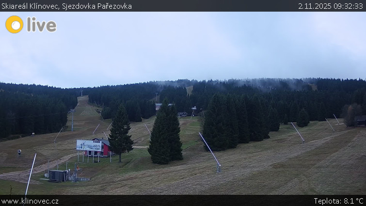 Skiareál Klínovec - Sjezdovka Pařezovka, lanovka CineStar Express - 2.11.2025 v 09:32 Skiareál Klínovec - Sjezdovka Pařezovka, lanovka CineStar Express - 2.11.2025 v 09:32