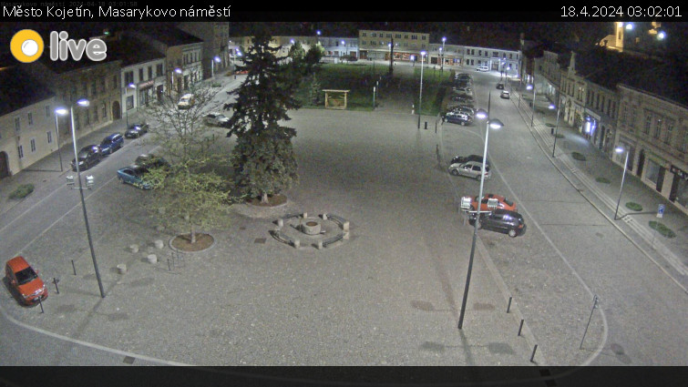Město Kojetín - Masarykovo náměstí - 18.4.2024 v 03:02