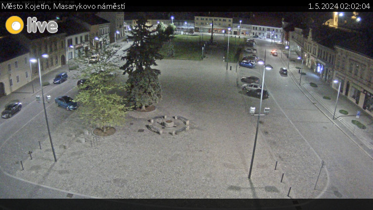 Město Kojetín - Masarykovo náměstí - 1.5.2024 v 02:02