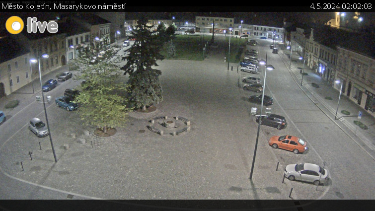 Město Kojetín - Masarykovo náměstí - 4.5.2024 v 02:02