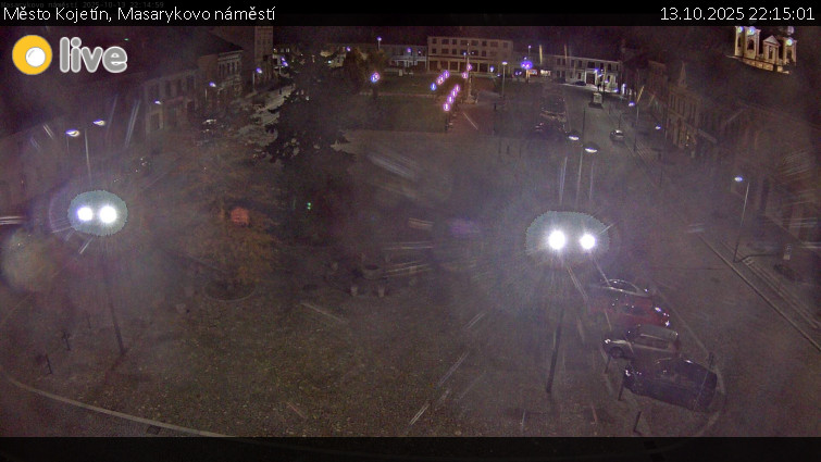Město Kojetín - Masarykovo náměstí - 13.10.2025 v 22:15 Město Kojetín - Masarykovo náměstí - 13.10.2025 v 22:15