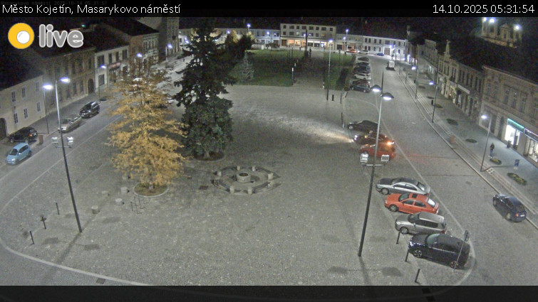 Město Kojetín - Masarykovo náměstí - 14.10.2025 v 05:31 Město Kojetín - Masarykovo náměstí - 14.10.2025 v 05:31