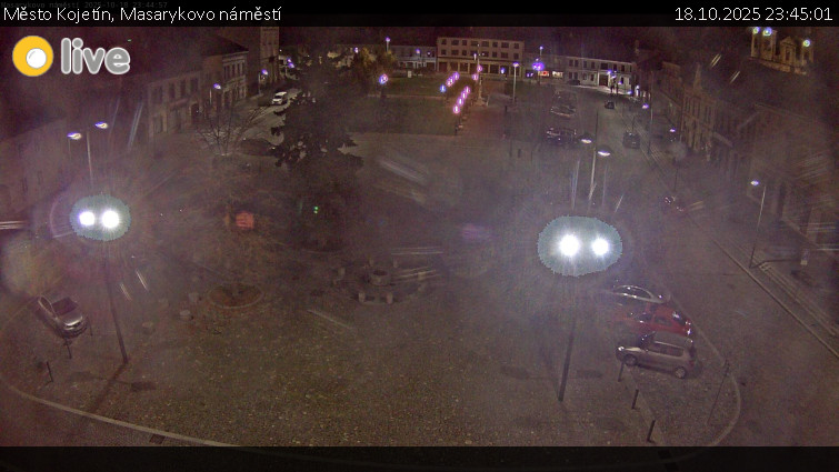 Město Kojetín - Masarykovo náměstí - 18.10.2025 v 23:45 Město Kojetín - Masarykovo náměstí - 18.10.2025 v 23:45