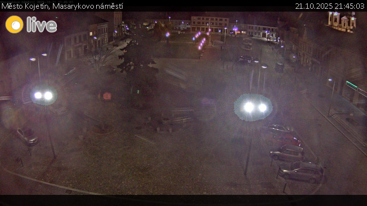 Město Kojetín - Masarykovo náměstí - 21.10.2025 v 21:45 Město Kojetín - Masarykovo náměstí - 21.10.2025 v 21:45