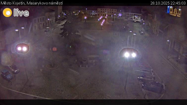 Město Kojetín - Masarykovo náměstí - 28.10.2025 v 22:45 Město Kojetín - Masarykovo náměstí - 28.10.2025 v 22:45