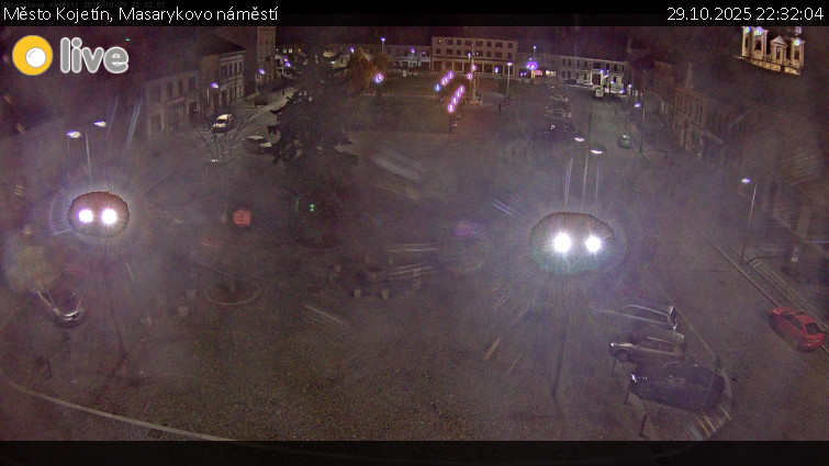 Město Kojetín - Masarykovo náměstí - 29.10.2025 v 22:32 Město Kojetín - Masarykovo náměstí - 29.10.2025 v 22:32
