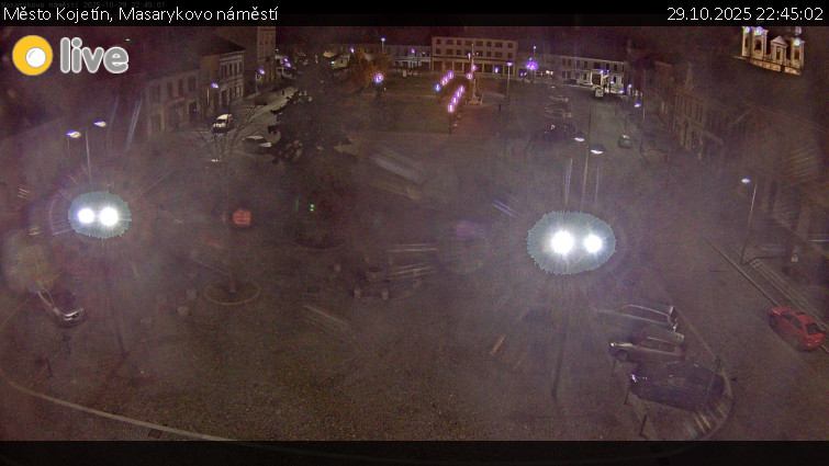 Město Kojetín - Masarykovo náměstí - 29.10.2025 v 22:45 Město Kojetín - Masarykovo náměstí - 29.10.2025 v 22:45