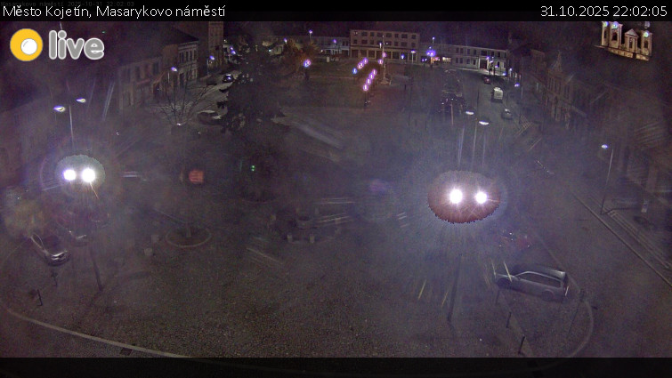 Město Kojetín - Masarykovo náměstí - 31.10.2025 v 22:02 Město Kojetín - Masarykovo náměstí - 31.10.2025 v 22:02