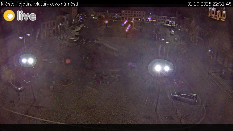 Město Kojetín - Masarykovo náměstí - 31.10.2025 v 22:31 Město Kojetín - Masarykovo náměstí - 31.10.2025 v 22:31