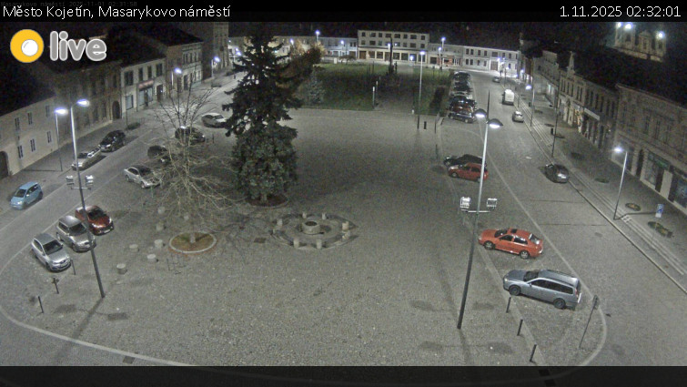 Město Kojetín - Masarykovo náměstí - 1.11.2025 v 02:32 Město Kojetín - Masarykovo náměstí - 1.11.2025 v 02:32