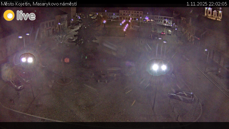 Město Kojetín - Masarykovo náměstí - 1.11.2025 v 22:02 Město Kojetín - Masarykovo náměstí - 1.11.2025 v 22:02