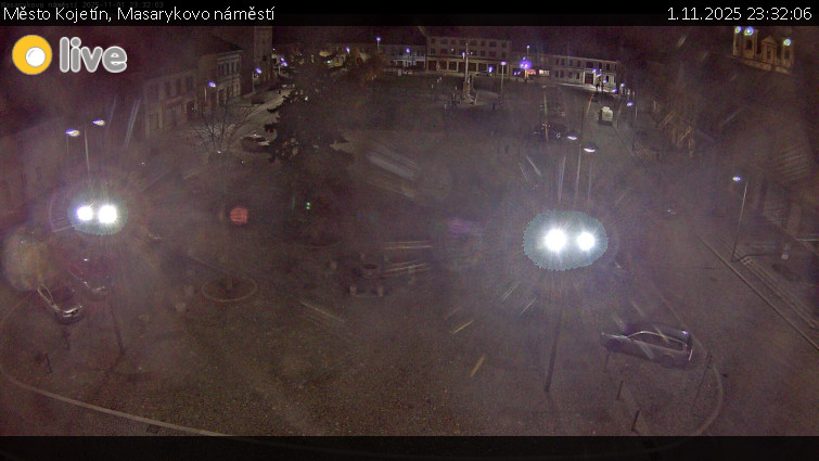 Město Kojetín - Masarykovo náměstí - 1.11.2025 v 23:32 Město Kojetín - Masarykovo náměstí - 1.11.2025 v 23:32