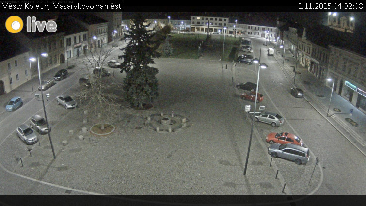 Město Kojetín - Masarykovo náměstí - 2.11.2025 v 04:32 Město Kojetín - Masarykovo náměstí - 2.11.2025 v 04:32