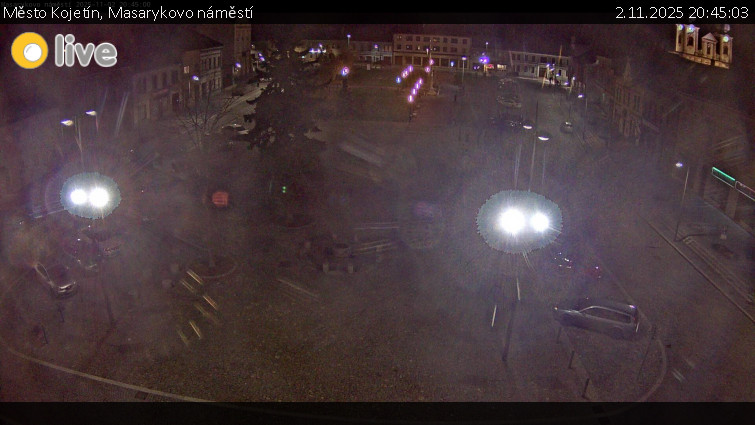 Město Kojetín - Masarykovo náměstí - 2.11.2025 v 20:45 Město Kojetín - Masarykovo náměstí - 2.11.2025 v 20:45