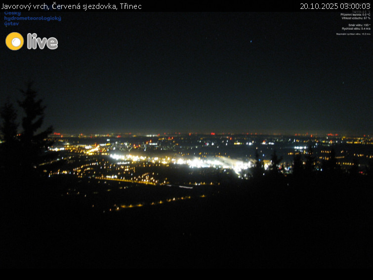 Javorový vrch - Červená sjezdovka, Třinec - 20.10.2025 v 03:00 Javorový vrch - Červená sjezdovka, Třinec - 20.10.2025 v 03:00