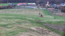 Horní část sjezdovky skiareálu Hlubočky