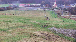 Horní část sjezdovky skiareálu Hlubočky