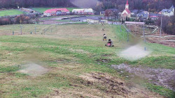 Horní část sjezdovky skiareálu Hlubočky