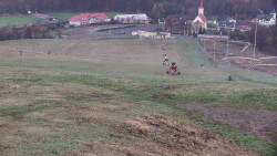 Horní část sjezdovky skiareálu Hlubočky