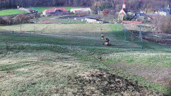 Horní část sjezdovky skiareálu Hlubočky