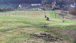 Horní část sjezdovky skiareálu Hlubočky