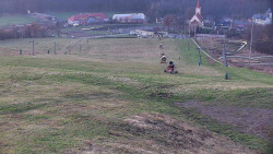 Horní část sjezdovky skiareálu Hlubočky